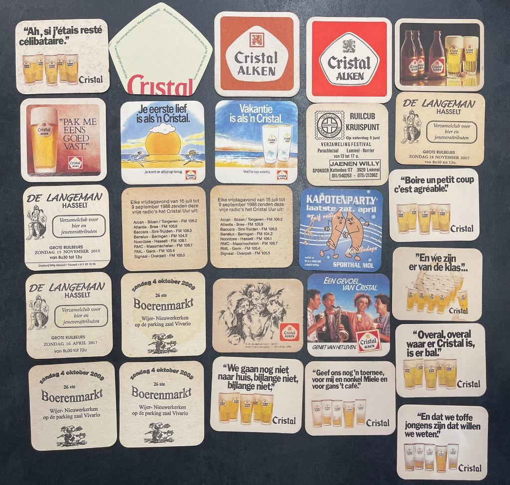 Bierviltjes - CRISTAL ALKEN 14, Verzamelen, Ophalen of Verzenden, Gebruikt, Viltje(s)