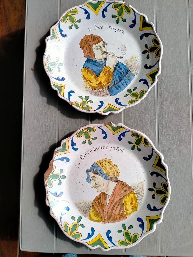 Lot van 2 oude borden, Enlèvement
