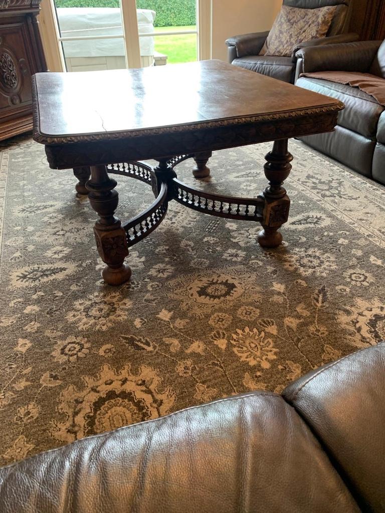 Table basse entièrement en chêne, 100 à 150 cm, 100 à 150 cm, Enlèvement, Utilisé