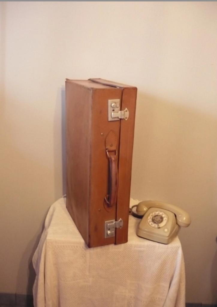 Vintage koffer, Handtassen en Accessoires, Overige materialen, Gebruikt, 50 tot 60 cm, Ophalen of Verzenden