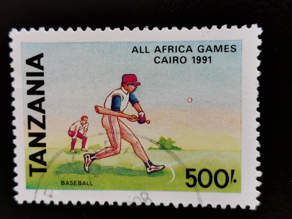 Tanzanie 1991 - sport - baseball, Timbres & Monnaies, Timbres | Afrique, Enlèvement ou Envoi, Tanzanie, Affranchi