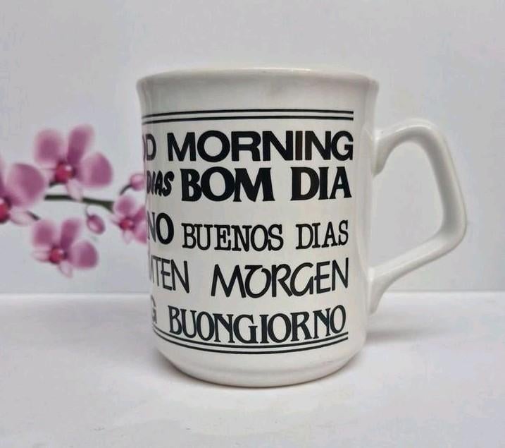 ☕️ Goede Morgen Mok, Ophalen of Verzenden, Zo goed als nieuw, Overige stijlen, Kop(pen) en/of Schotel(s)