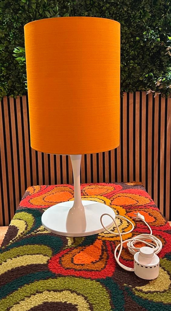 Vintage tafellamp jaren ‘70, Ophalen, Gebruikt, Stof