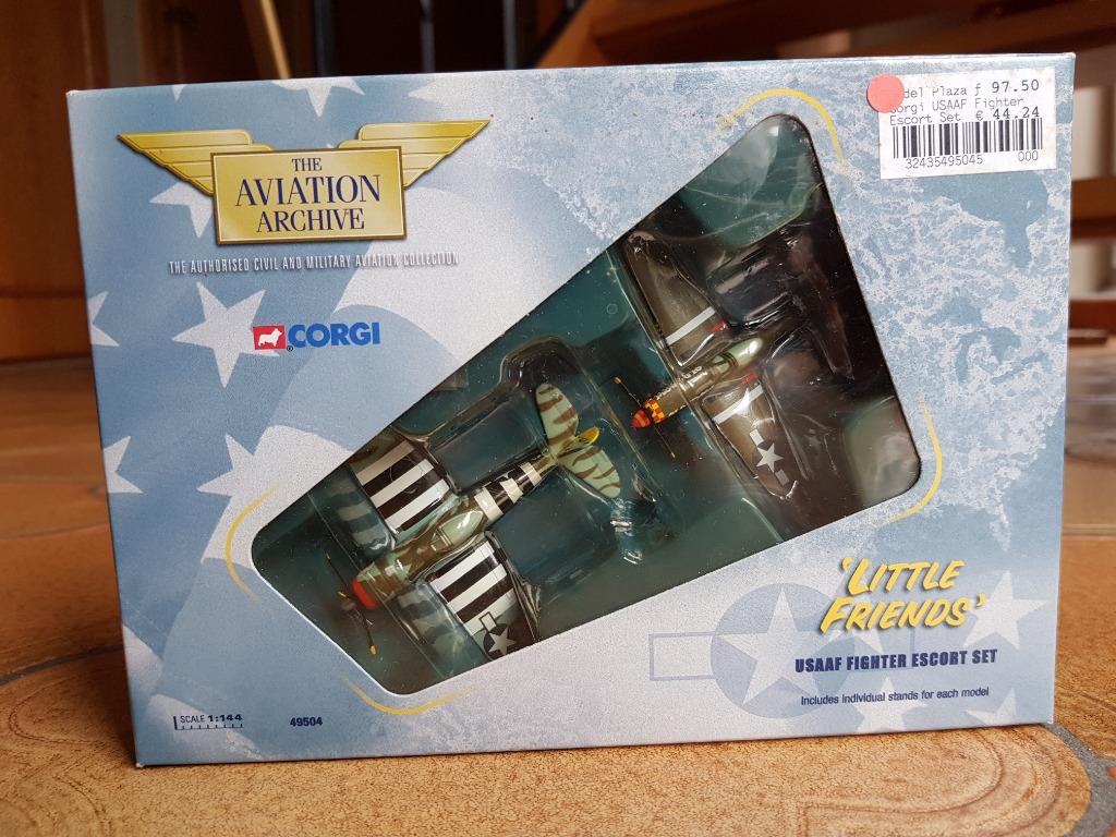 Corgi 49504 P51 Mustang + P47 Thunderbolt set 1/144, Verzamelen, Ophalen of Verzenden, Luchtmacht, Miniatuur of Beeldje