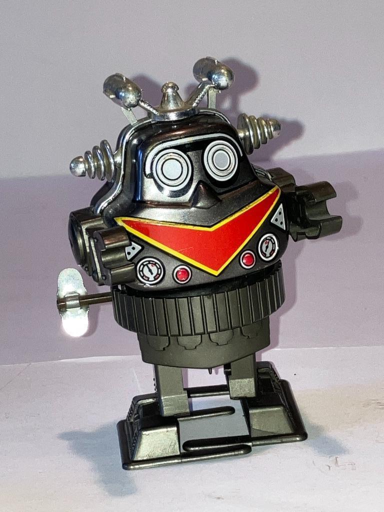 tin revolving walking rotating robot Japan à clef vintage !J, Enlèvement ou Envoi
