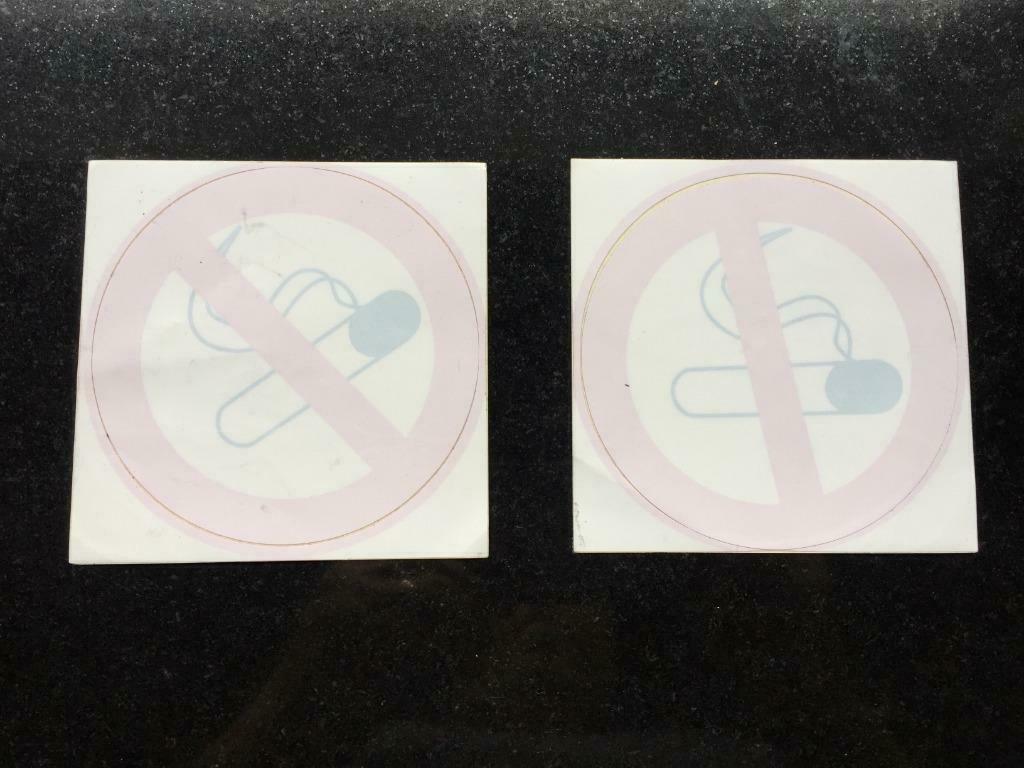 Lot de 2 stickers avec le logo interdiction de fumer, Enlèvement ou Envoi, Neuf, dans son emballage, Sécurisation