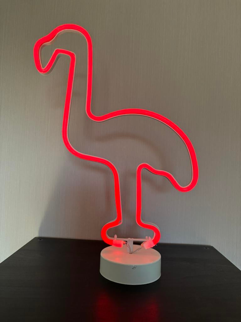 Neonlamp flamingo, Huis en Inrichting, Ophalen, Nieuw