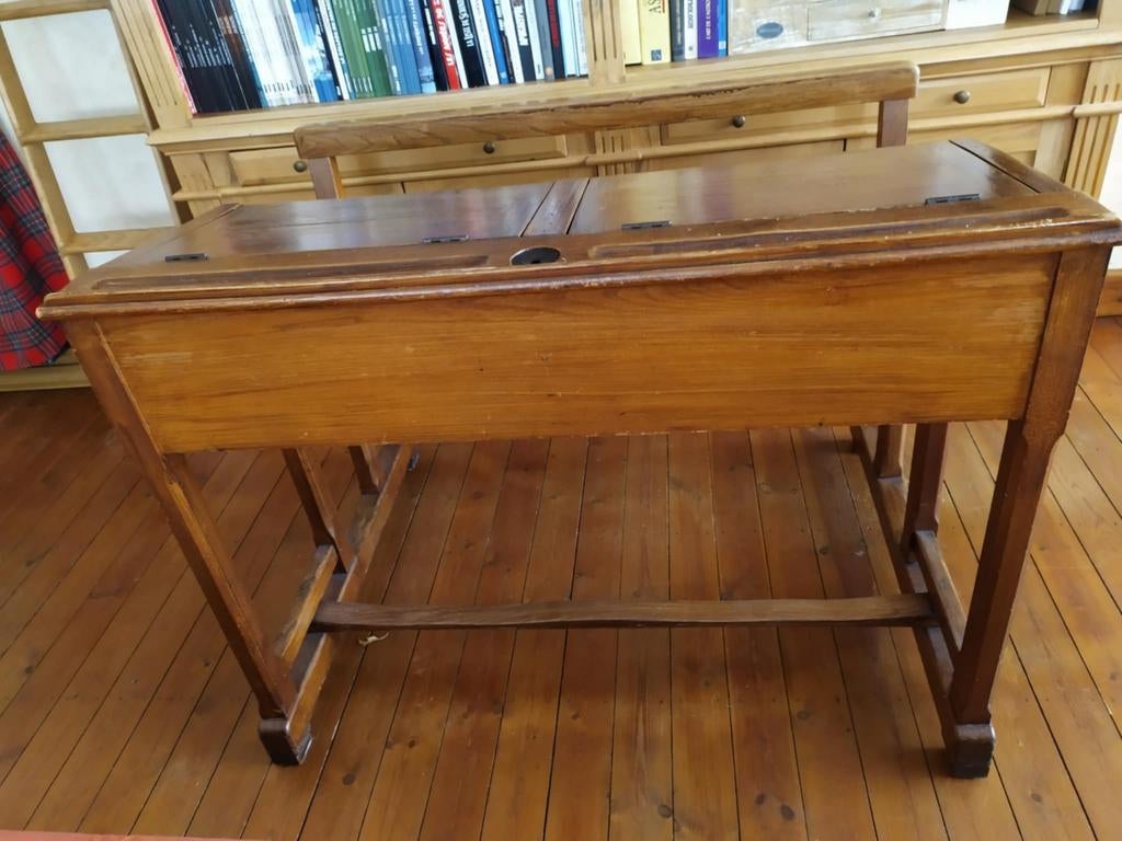 Ancien banc d'écolier (besoin de place), Enlèvement, Utilisé