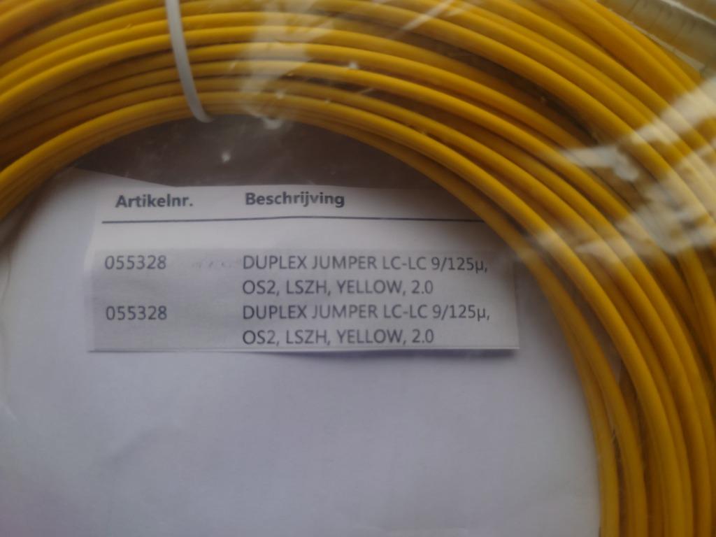 Fibre optique Mono mode Duplex LC-LC 30 mètres, Neuf