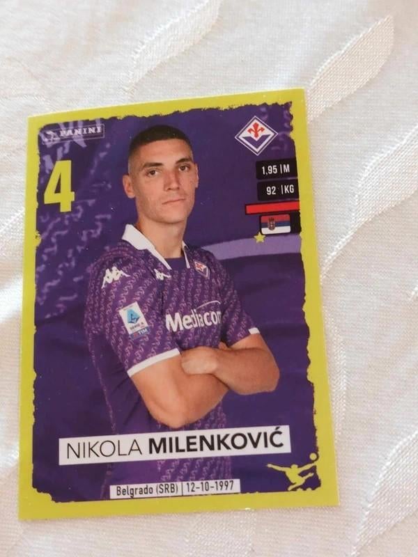 Panini / Sticker / Nikola Milenkovic / Fiorentina /2023-2024, Envoi, Neuf, Affiche, Image ou Autocollant