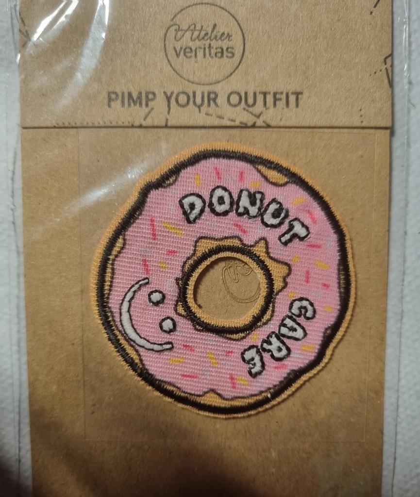 Strijk embleem patch donut, Hobby en Vrije tijd, Naaien en Fournituren, Nieuw, Ophalen