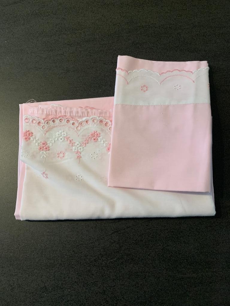 Vintage lakens kinderbed/wieg, Ophalen of Verzenden, Gebruikt, Overige typen
