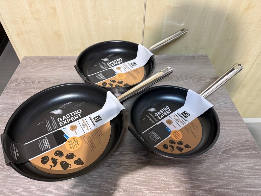Professionele pannenset Gastro Expert dia 24, 28 en 30 cm, Huis en Inrichting, Keuken | Potten en Pannen, Ophalen of Verzenden
