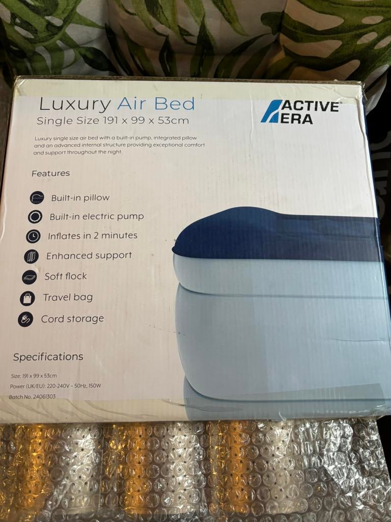 Matelas gonflable Gonfleur électrique  Couchage 1 personne, Enlèvement, Comme neuf, Matelas