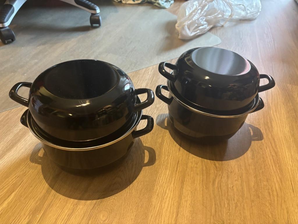 2 casseroles à moules nickel, Enlèvement, Comme neuf, Aluminium