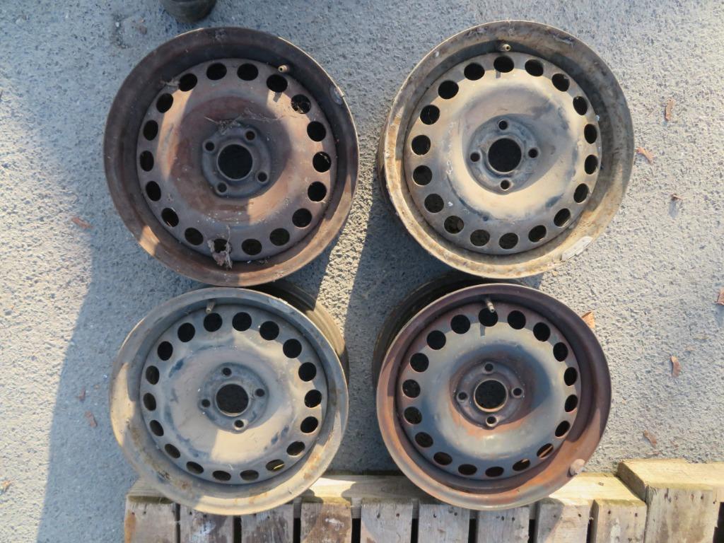 4 jantes en tôle Opel 4x100 15p, Enlèvement, Utilisé, Opel