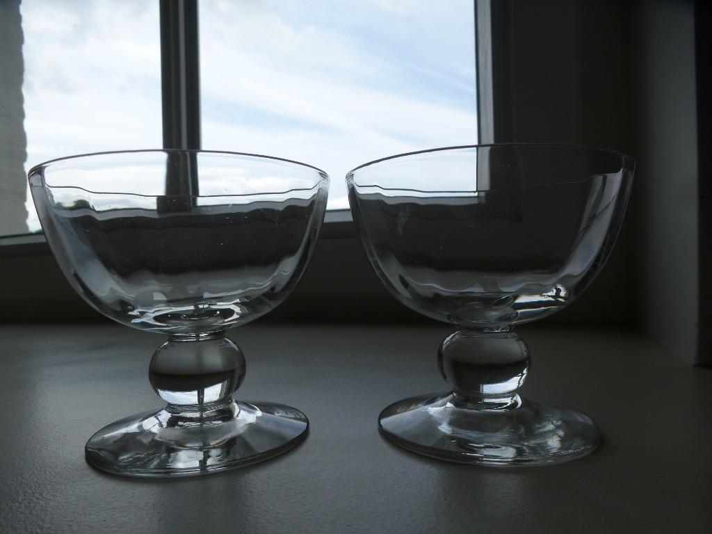 2 MOOIE OUDE KRISTALLEN SORBET COUPES, Verzenden