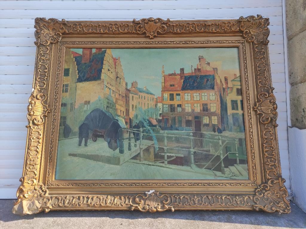 huile sur toile pont de malines signe de haen, Enlèvement