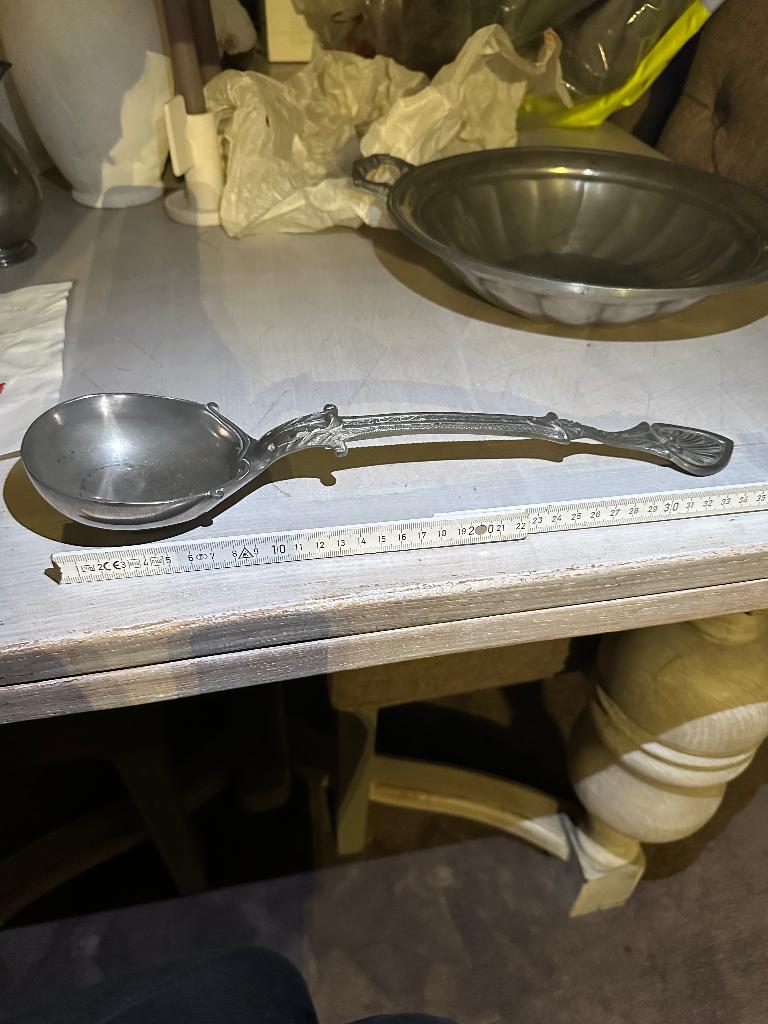Tinnen lepel, Antiek en Kunst, Ophalen
