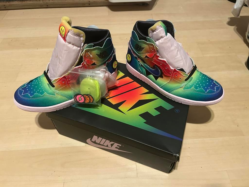 Jordan 1 Retro High J Balvin, Overige kleuren, Ophalen of Verzenden, Zo goed als nieuw, Sneakers