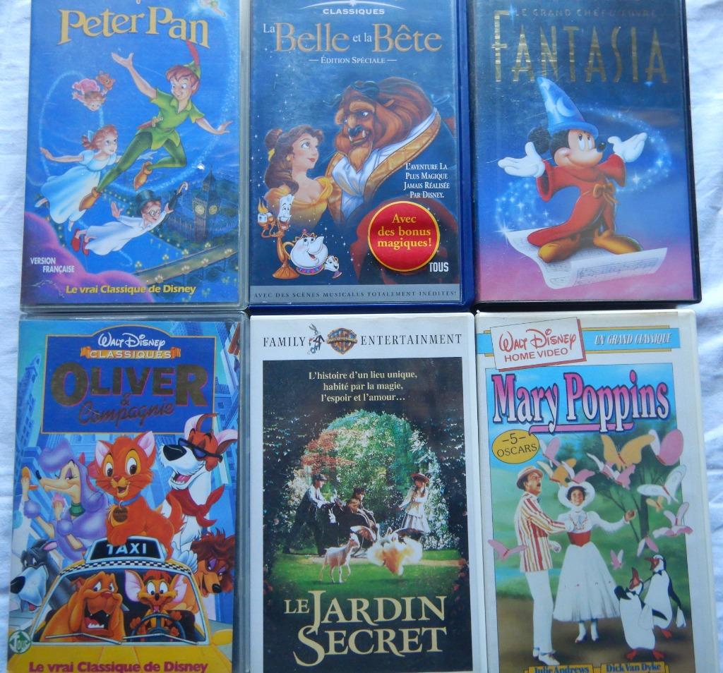 Lot 6 K7 Films pour enfants en bel état., Enlèvement ou Envoi