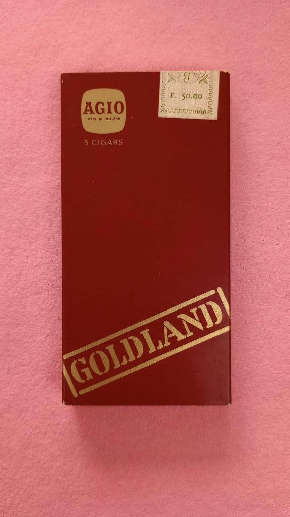 sigarendoosje Agio Goldland Wintermans, Verzamelen, Ophalen of Verzenden, Gebruikt, Tabaksdoos of Verpakking