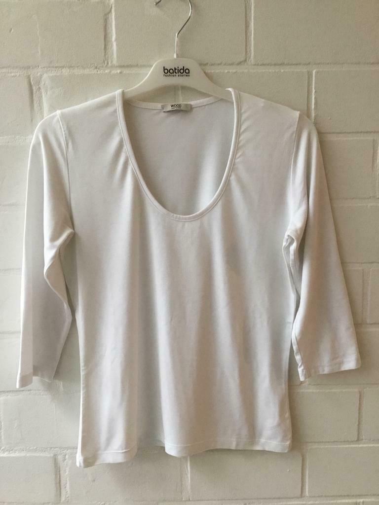 T-shirt WOOD, Wood, Ophalen of Verzenden, Zo goed als nieuw, Wit