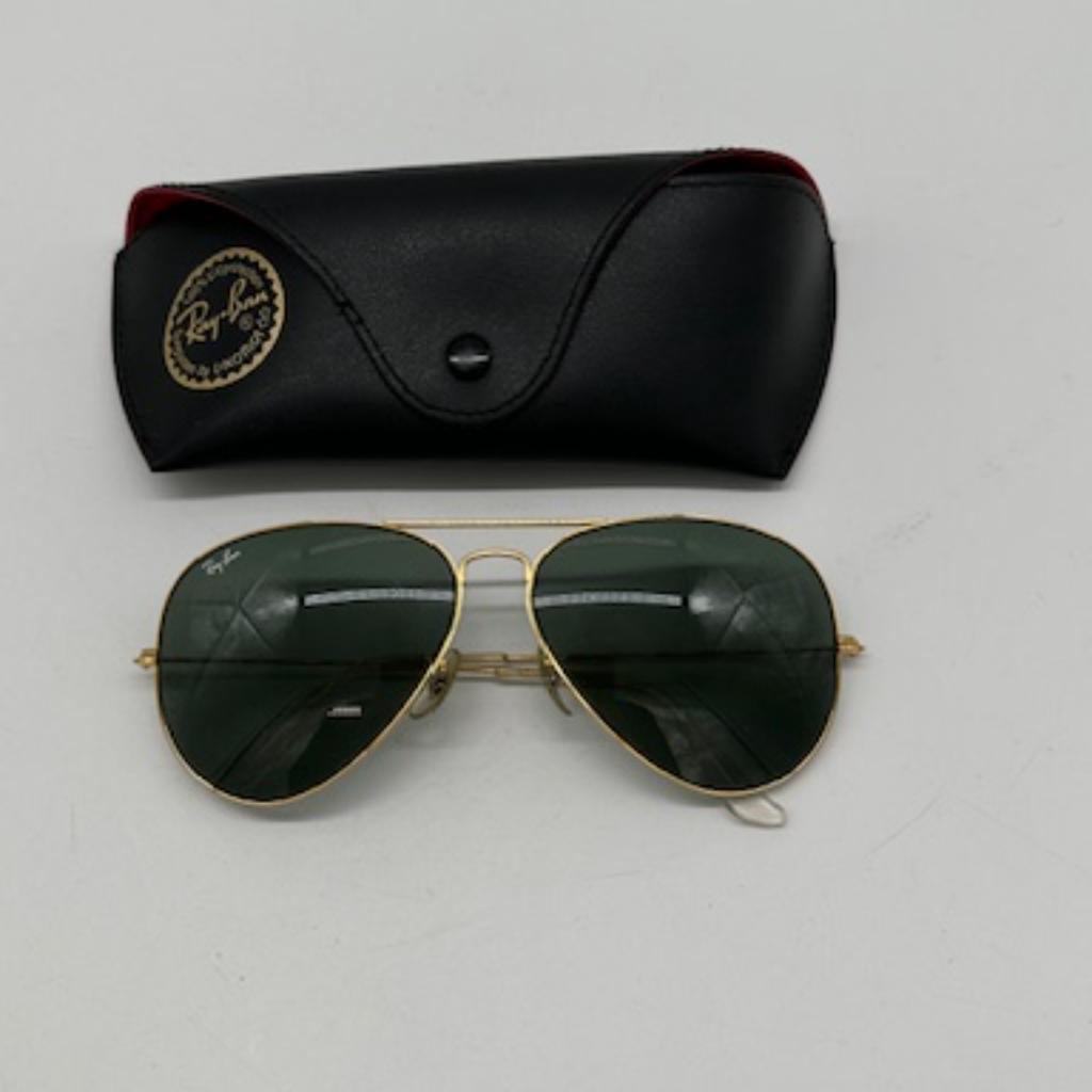 RayBan Aviator Vintage | Goudkleurig | In zeer nette staat, Enlèvement ou Envoi, Comme neuf, Ray-Ban, Lunettes de soleil