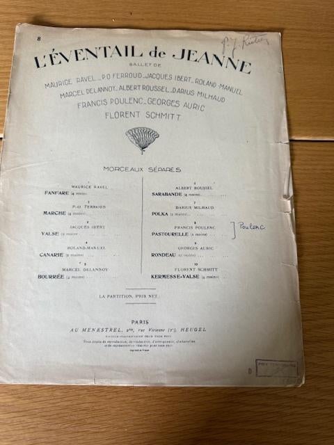Poulenc, Pastourelle, Gebruikt, Klassiek, Ophalen of Verzenden, Artiest of Componist