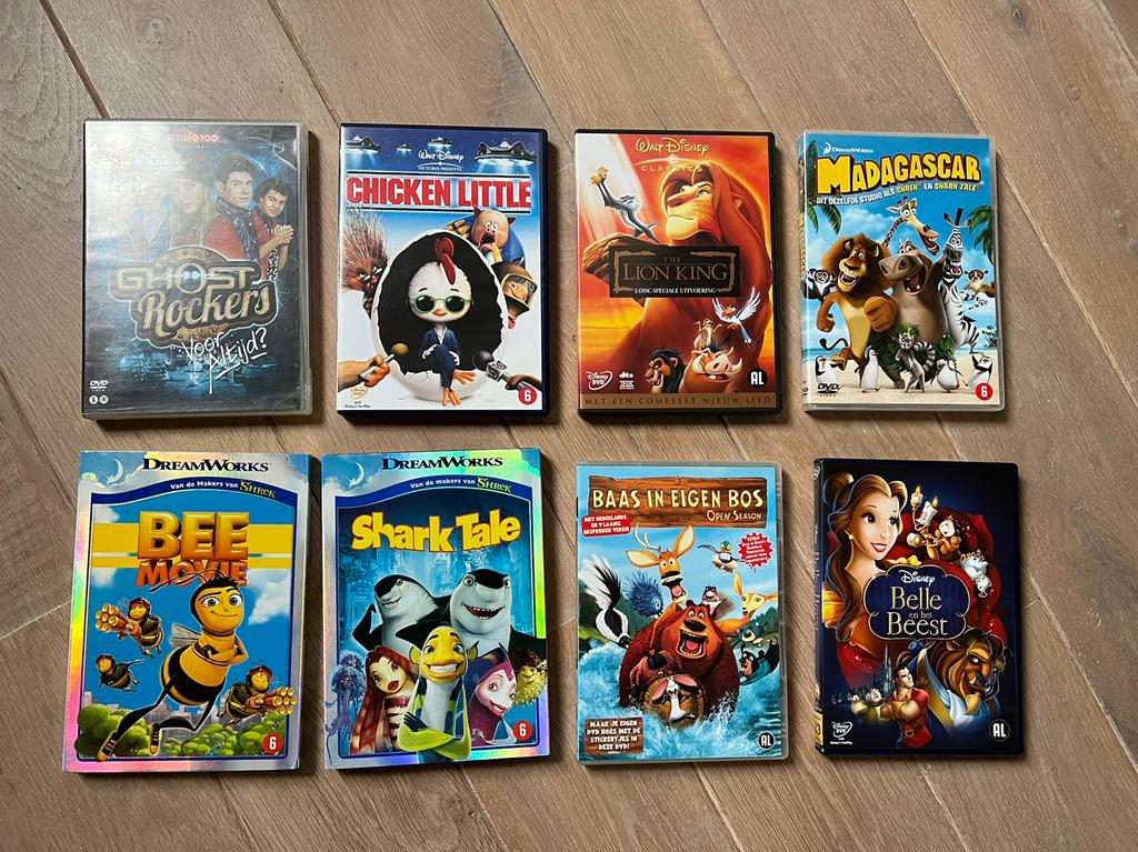 Verschillende dvd’s met tekenfilms en kinderfilms, Cd's en Dvd's, Dvd's | Kinderen en Jeugd, Zo goed als nieuw, Alle leeftijden