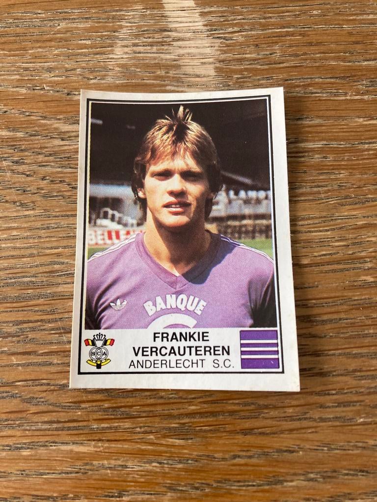 Panini Football 82 Anderlecht Frankie Vercauteren, Verzamelen, Ophalen of Verzenden, Gebruikt