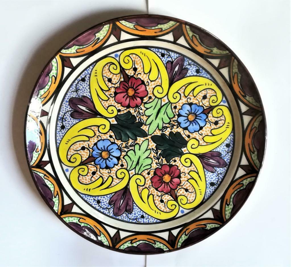 Grote vintage Spaanse schotel, Antiek en Kunst, Antiek | Keramiek en Aardewerk, Ophalen of Verzenden