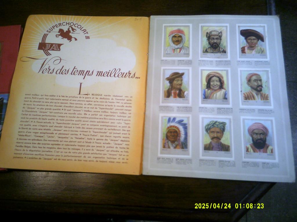 Les Races Humaines:1ère Edit.1946 : Chocolat Jacques complet, Livres, Enlèvement ou Envoi, Comme neuf, Album d'images