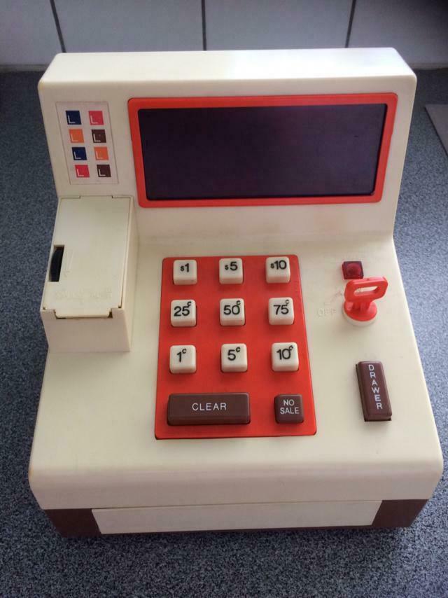 Speelgoed kassa retro, Ophalen, Gebruikt