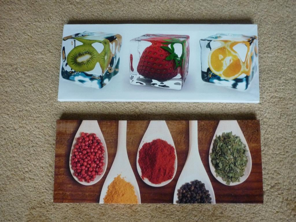 2 Wanddecoraties op Canvas Doek, Huis en Inrichting, Ophalen of Verzenden, Zo goed als nieuw