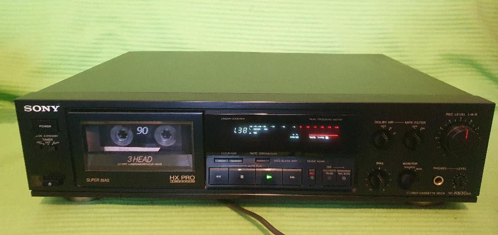 Sony deck cassette TC- K630es, Ophalen, Enkel, Sony, Tape counter