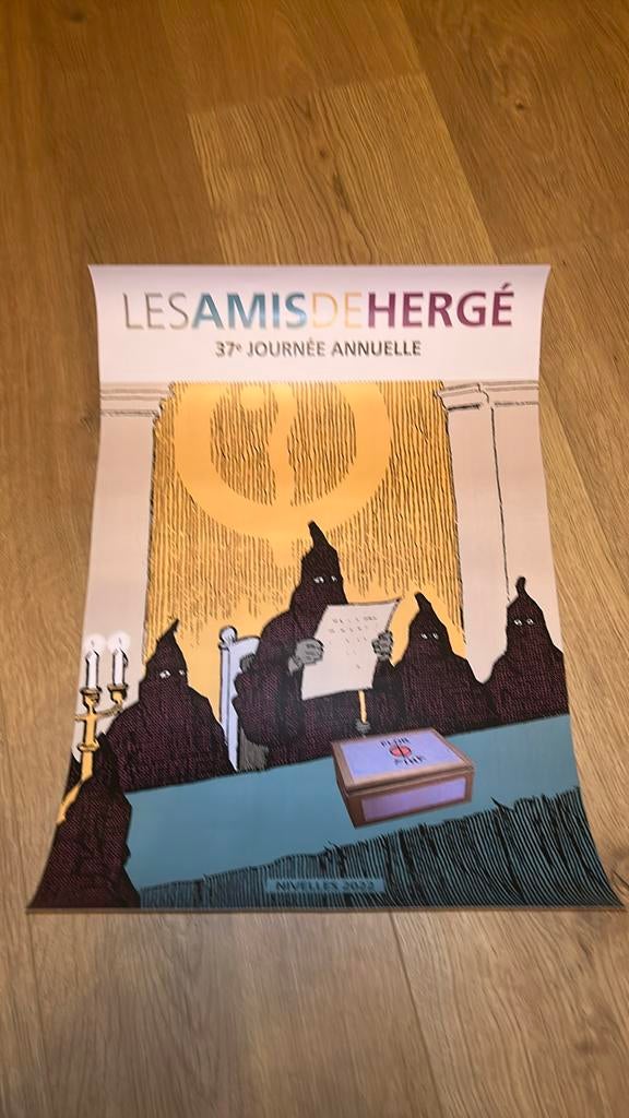 Affiche Tintin Les amis d'Hergé 2022, Enlèvement ou Envoi, Neuf