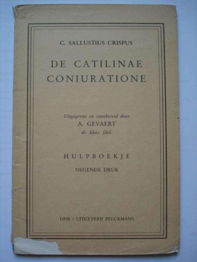 17. Sallustius De Catilinae Coniuratione Hulpboekje 1, Livres, Livres scolaires, Latin, A. Gevaert, Utilisé, Secondaire