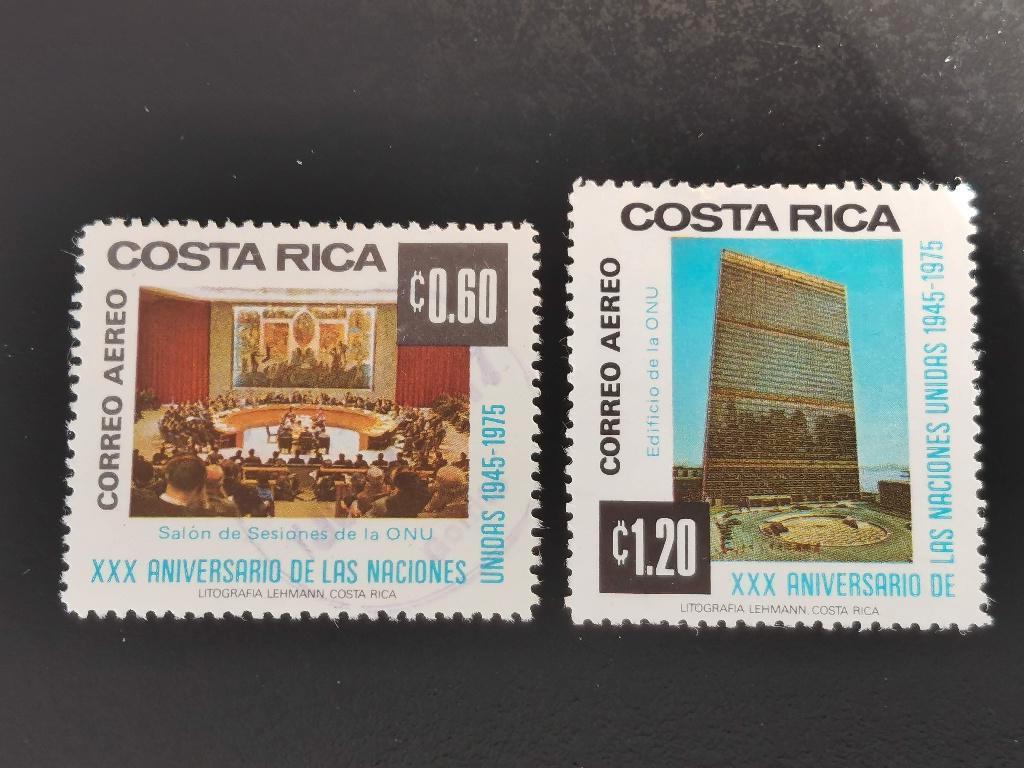 Costa Rica 1975 - 30 ans des Nations Unies, Enlèvement ou Envoi, Affranchi, Amérique centrale