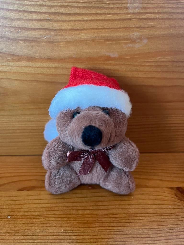 Knuffel beer met kerstmuts ( klein ), Ophalen, Gebruikt, Beer