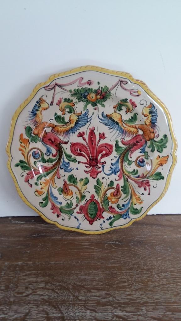 Assiette ancienne décorative en céramique (Italy), Enlèvement ou Envoi