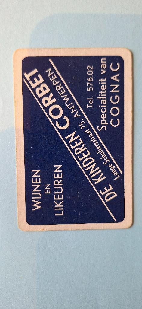 Carte à jouer à Anvers — Liquors De Kinderen Corbet_36, Enlèvement ou Envoi, Utilisé, Carte(s) à jouer