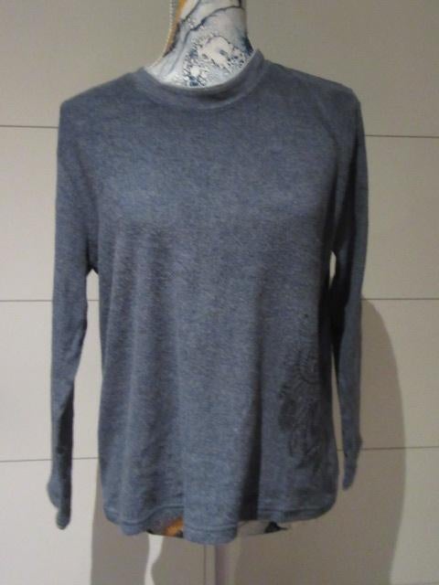 Blauw-grijze homewear trui - Queentex - Medium, Kleding | Dames, Maat 38/40 (M), Blauw, Ophalen of Verzenden, Queentex