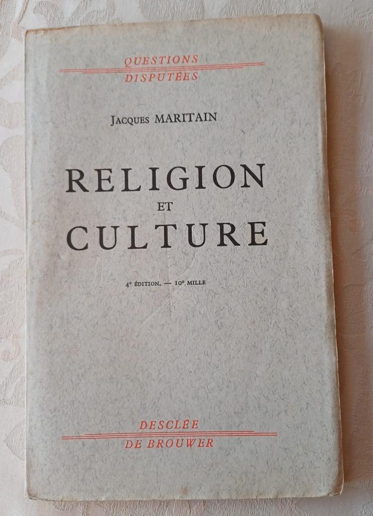 Religion et culture par Jacques Maritain, Enlèvement ou Envoi, Utilisé, Société, Jacques Maritain