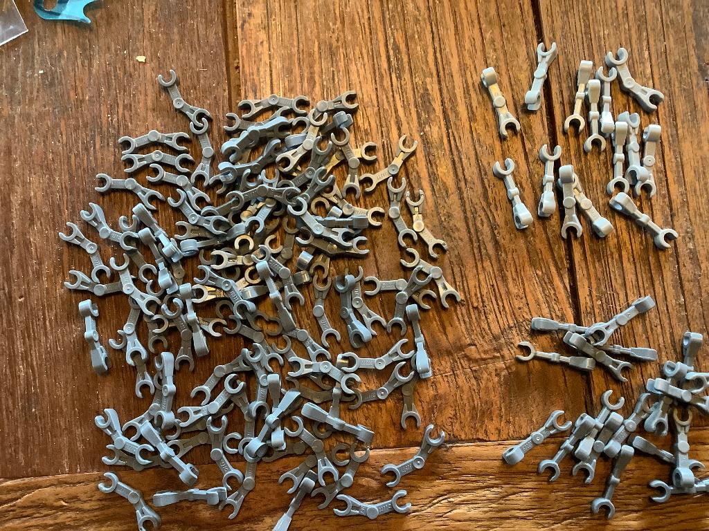 Lego mechanical arms Tinten grijs 134 stuks / 471-13, Ophalen of Verzenden, Zo goed als nieuw, Losse stenen, Lego