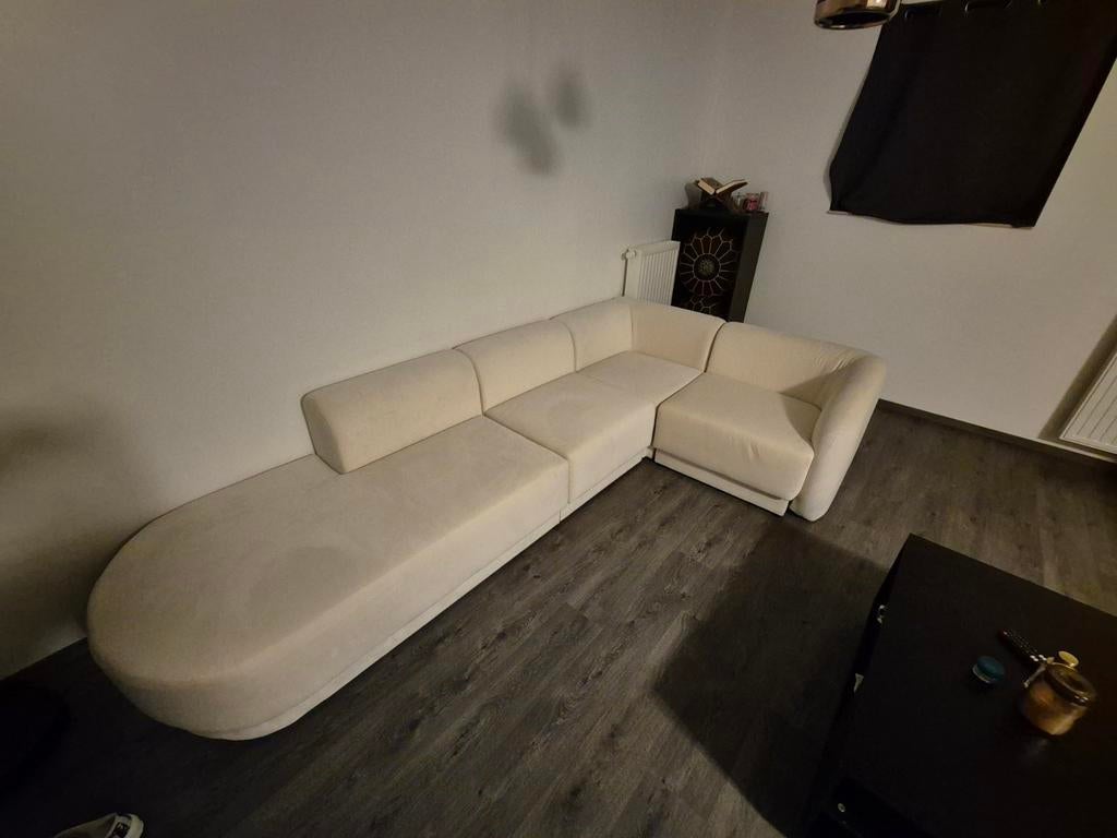 canapé blanc très bonne état fauteuil, Maison & Meubles, Canapés | Coins salons complets, Enlèvement, Comme neuf