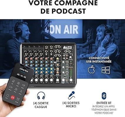 Mixeur audio ALTO TrueMix 800 FX | LIVRAISON GRATUITE, -, -, ALTO, Envoi