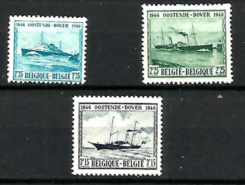 1946 Maildienst Oostende-Dover OBP 725/7**, Postzegels en Munten, Orginele gom, Ophalen of Verzenden, Zonder stempel, Postfris