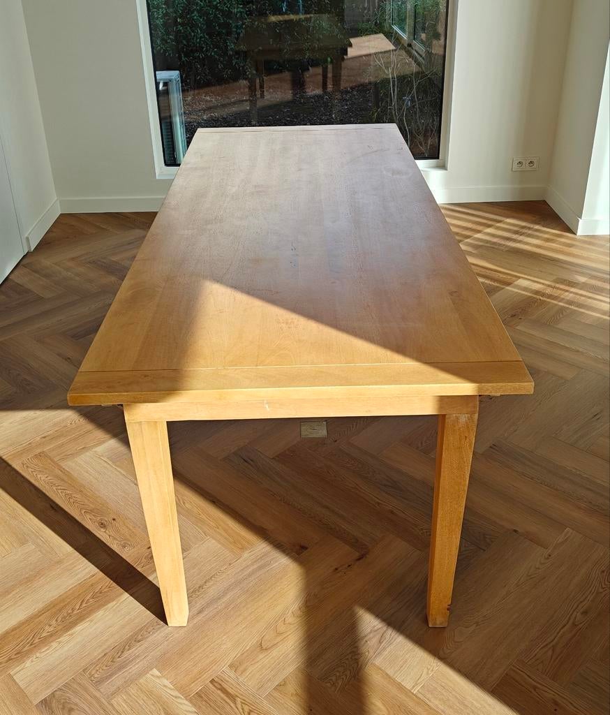 Houten tafel 220x90, Huis en Inrichting, Tafels | Salontafels, Ophalen