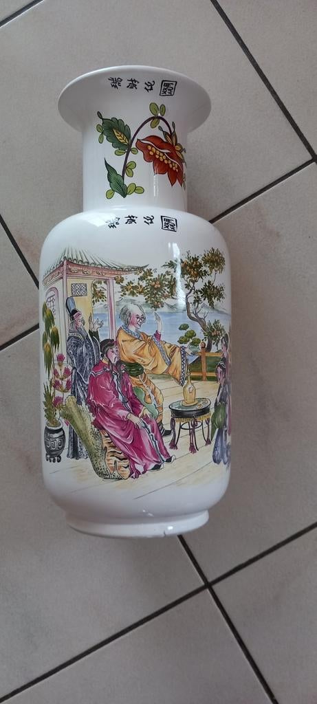 Vase chinois de 40 cm de haut, 20 cm de large, 57 cm de circ, Maison & Meubles, Enlèvement ou Envoi, Comme neuf, Moins de 50 cm